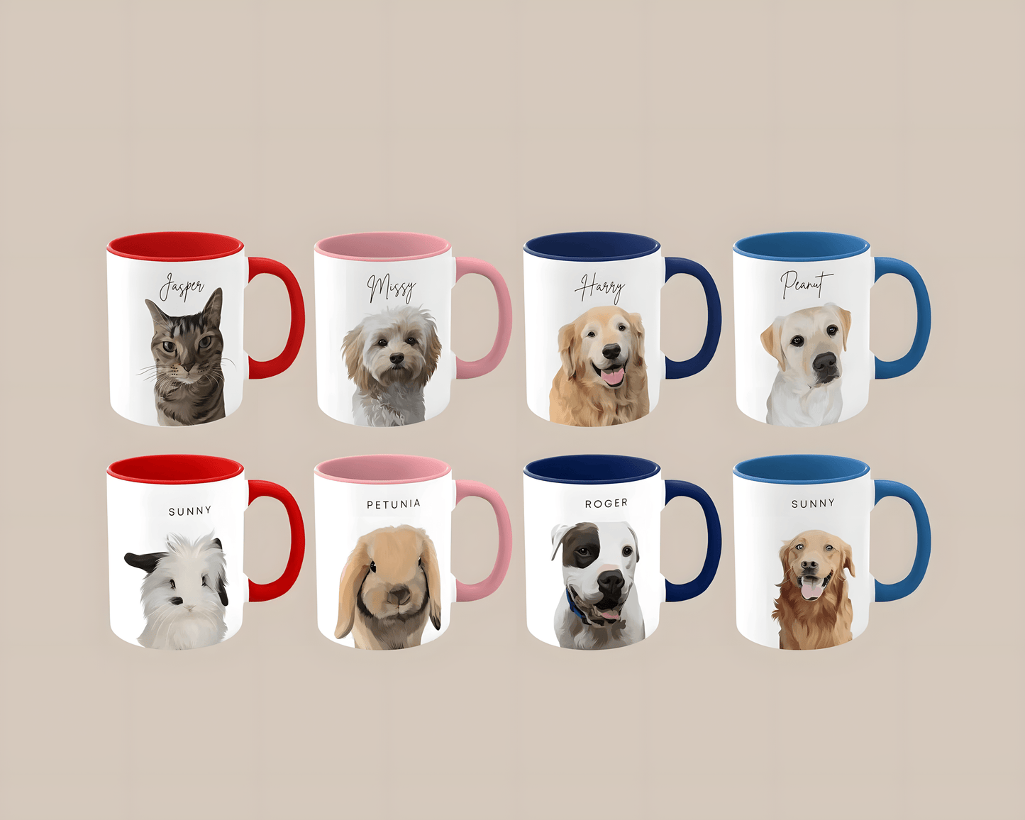 Custom Pet Cartoon Mug, Custom Pet Art mug, Personalized Cartoon Portrait, Custom Pet Art, Gift Idea for Dog Lovers, Veterinarian gift, Pet Memorial, Dog Owner - ecochicdelight