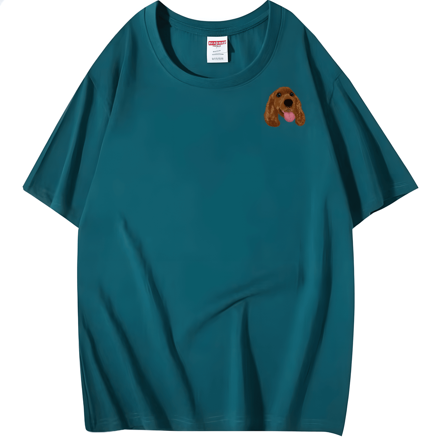 Custom Pet Embroidered Shirt,Custom Pet Portrait Gift, Personalized Dog Shirt,Embroidered Cat T Shirt,Custom Gifts middle sleeves - ecochicdelight