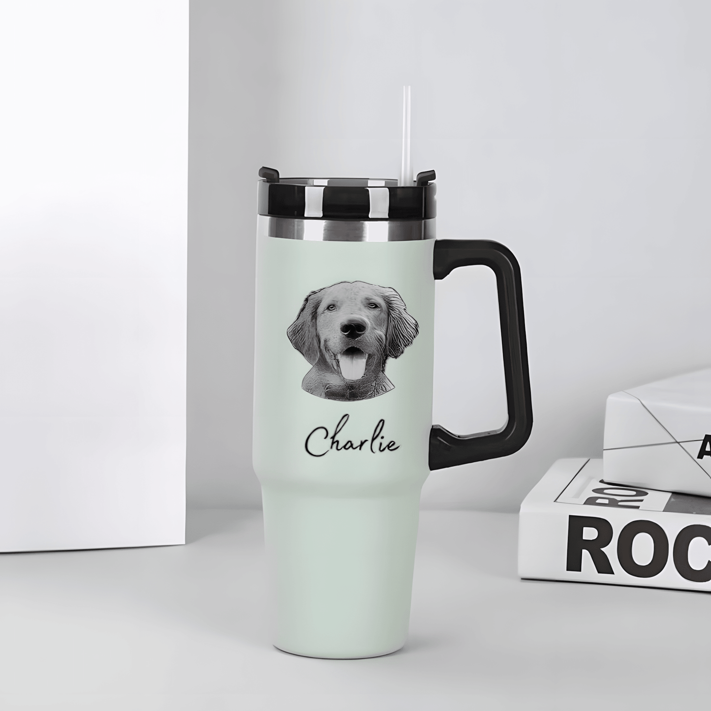 Custom Pet photo Tumbler 30oz, pet parents tumbler, personalized portrait pictures cup for pet gift, pet parents tumbler, pet memorial gift - ecochicdelight