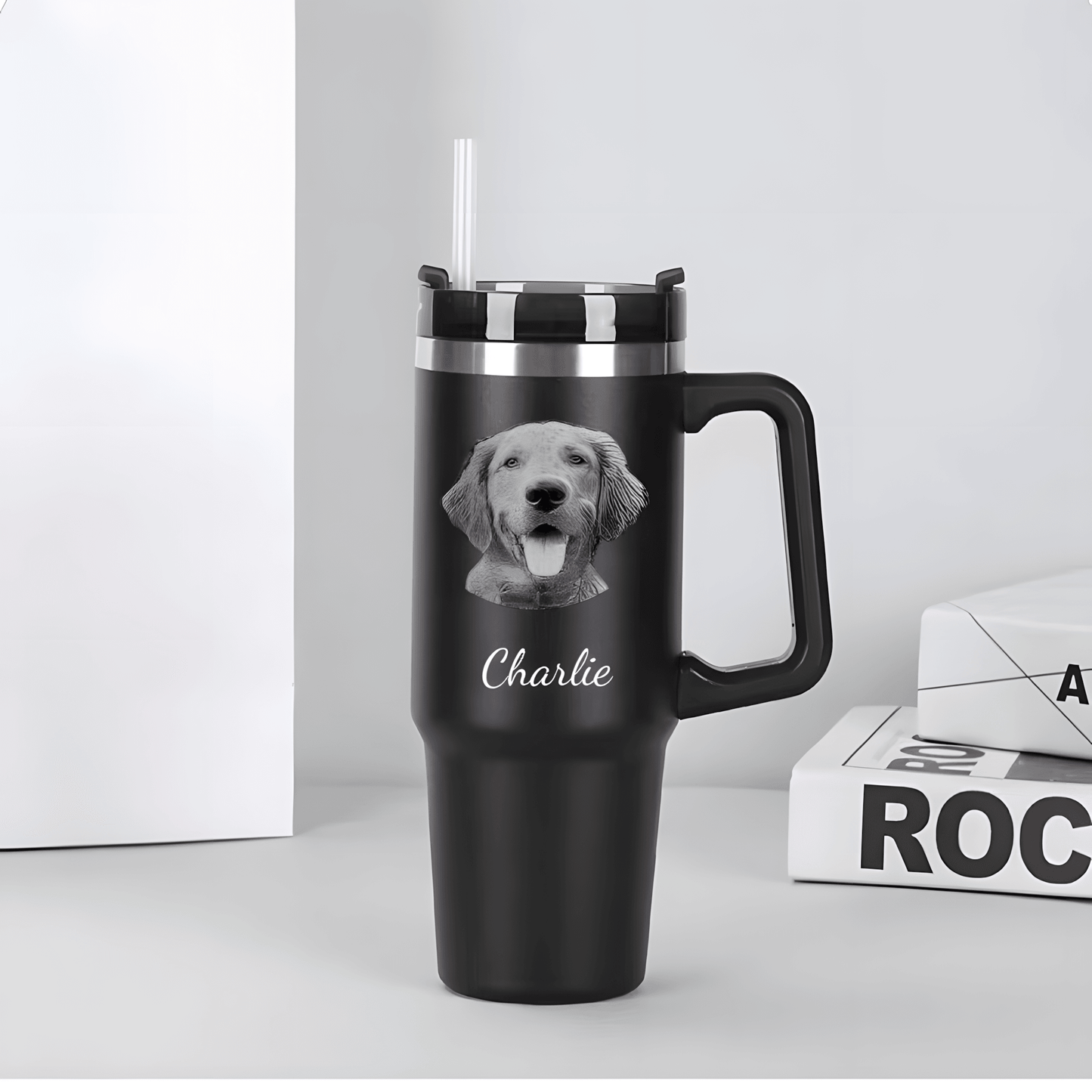 Custom Pet photo Tumbler 30oz, pet parents tumbler, personalized portrait pictures cup for pet gift, pet parents tumbler, pet memorial gift - ecochicdelight