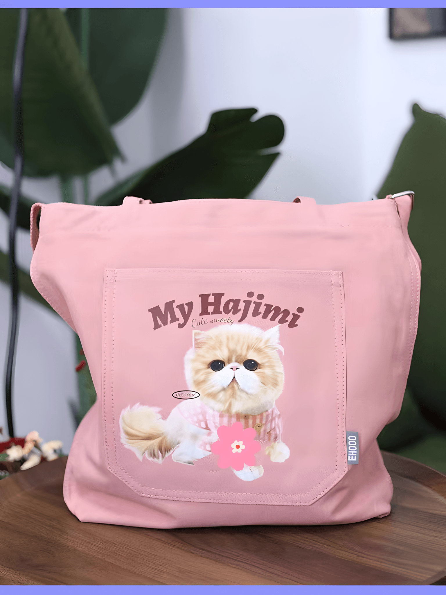 Custom Dog Photo Tote Bag, Pet Picture Tote Bag With Name, Pet Portrait Bag, Dog Name Tote Bag, Pet Bag With Name, Personalized Tote Bag - ecochicdelight